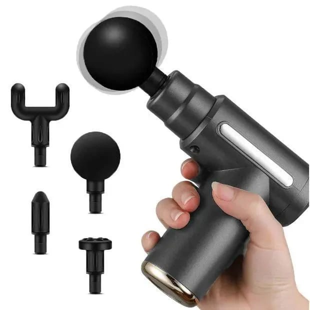 Mini Handheld Electric Body Massage Gun with 4 Heads