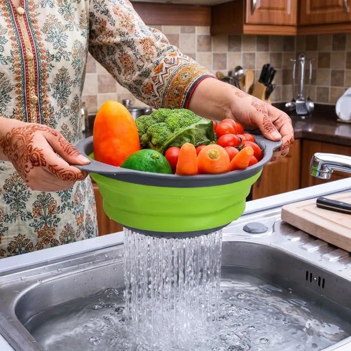 Multi-Purpose Foldable Vegetable & Fruit Washing Basket