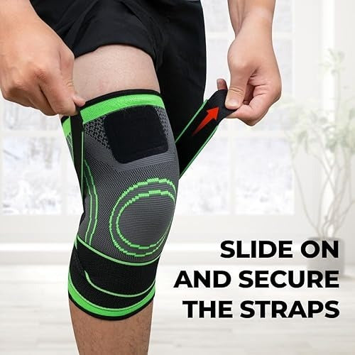 Breathable Elastic Knee Guard Pad with Dual Pressure Straps