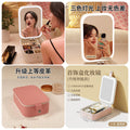 LED Makeup Vanity Case with Mirror | Portable Cosmetic Storage Box &amp; Travel Makeup Organizer