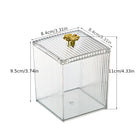 Acrylic Cotton Pad & Swab Storage Box with Lid