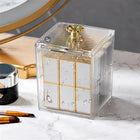 Acrylic Cotton Pad & Swab Storage Box with Lid