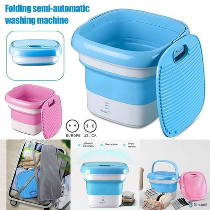 Foldable Portable Washing Machine | Mini USB Washer with Spin Basket 8ltr
