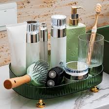 Acrylic Makeup Organizer Tray | Transparent Cosmetic & Vanity Storage