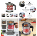 Stainless Steel Oil Filter & Strainer Pot - 1.4L