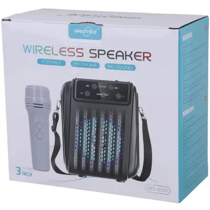 GTS-2005 Wireless Bluetooth Speaker with Wireless Microphone | Portable Karaoke Speaker