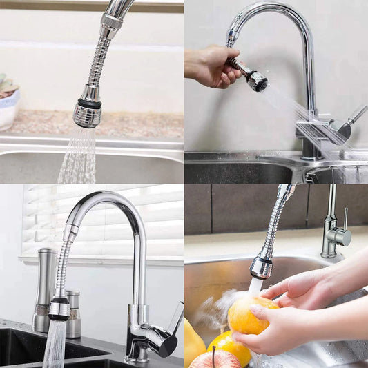 Turbo Flex 360 Flexible Faucet Sprayer | Swivel Sink Tap Extender for Kitchen &amp; Bathroom