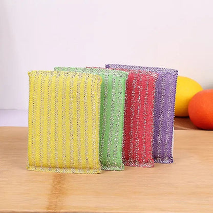 4Pcs Kitchen Cleaning Sponge Set | Multi-Color Scrub Sponges