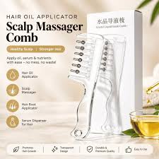 Transparent Scalp Massager Comb with Liquid Tank – Precision Hair Treatment Applicator