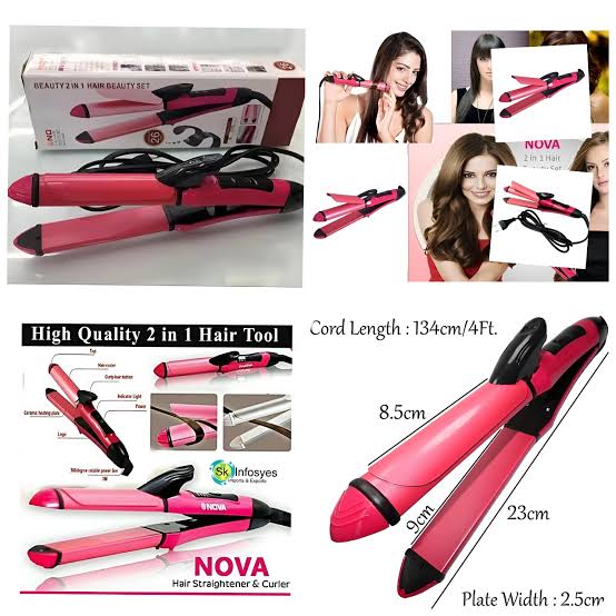 Nova 2-in-1 Hair Curler & Straightener | Hair Styling Tool