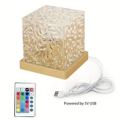 16 color LED crystal cube lamp with remote control RGB decorative night light for bedroom desk home decor Aalaa Shop