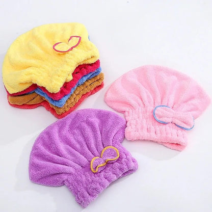 microfiber quick dry hair towel wrap fast absorbent hair drying turban soft lightweight bath hair towel for women Aalaa Shop