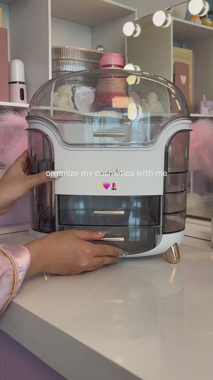 Luxury Cosmetic Organizer Box | Makeup Storage Case Stylish