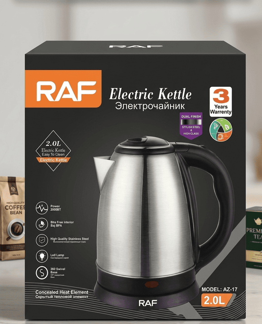 RAF 2.0L electric kettle fast boiling water heater for tea coffee kitchen use durable electric kettle Aalaa Shop