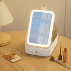 LED Makeup Vanity Case with Mirror | Portable Cosmetic Storage Box &amp; Travel Makeup Organizer